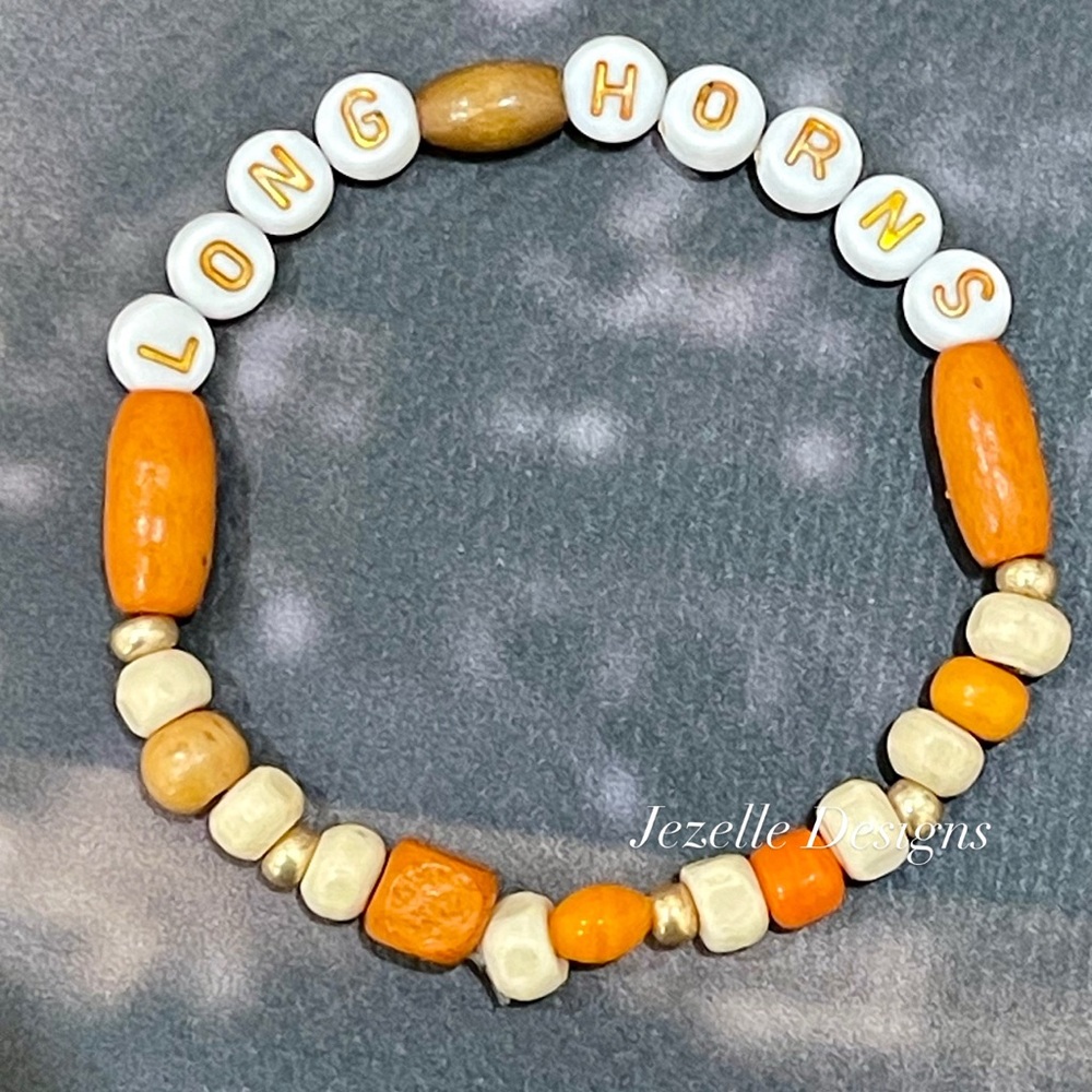 Longhorns Beaded Bracelet